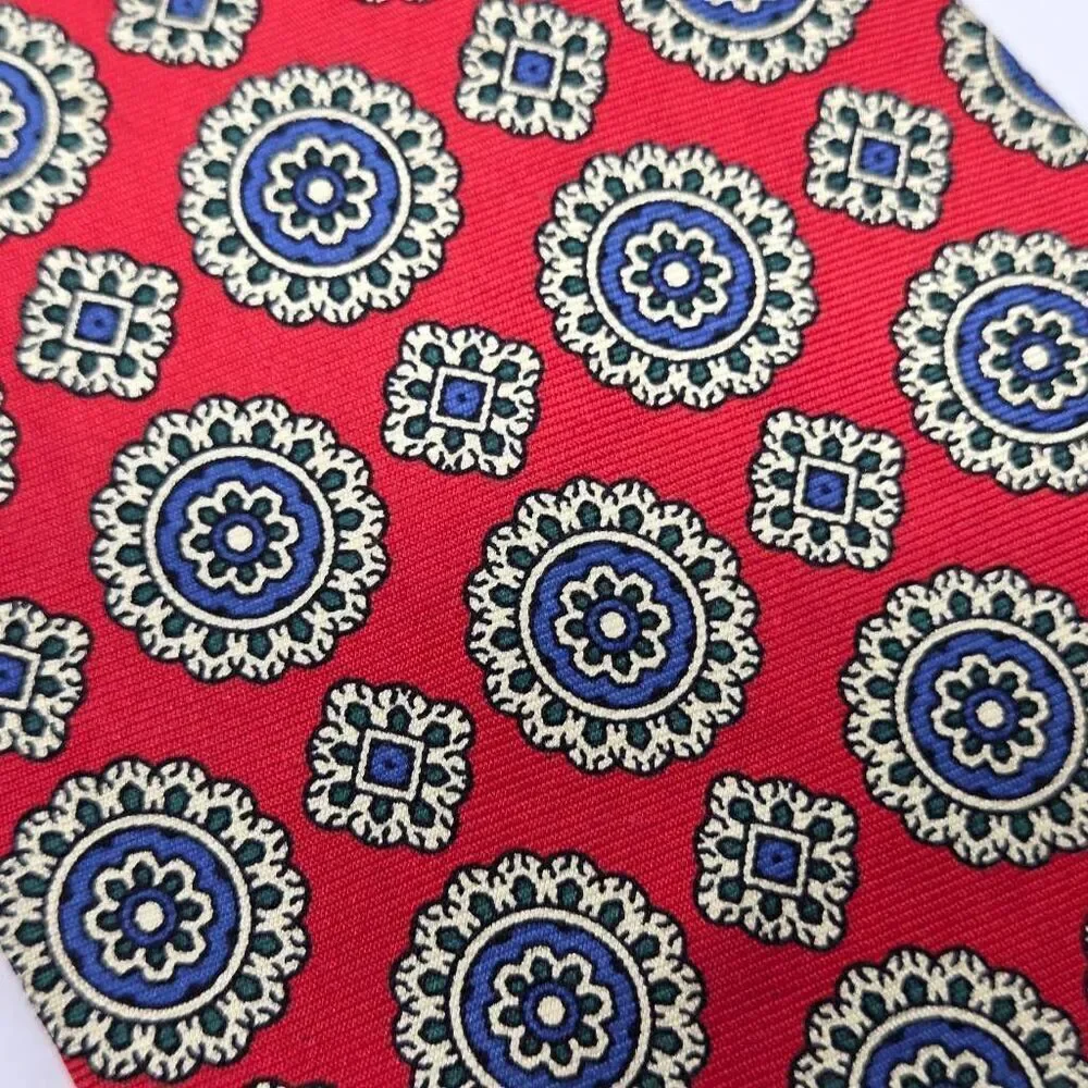 POLO RALPH LAUREN HAND MADE RED WHITE BLUE MEDALLION SMOOTH 3.5